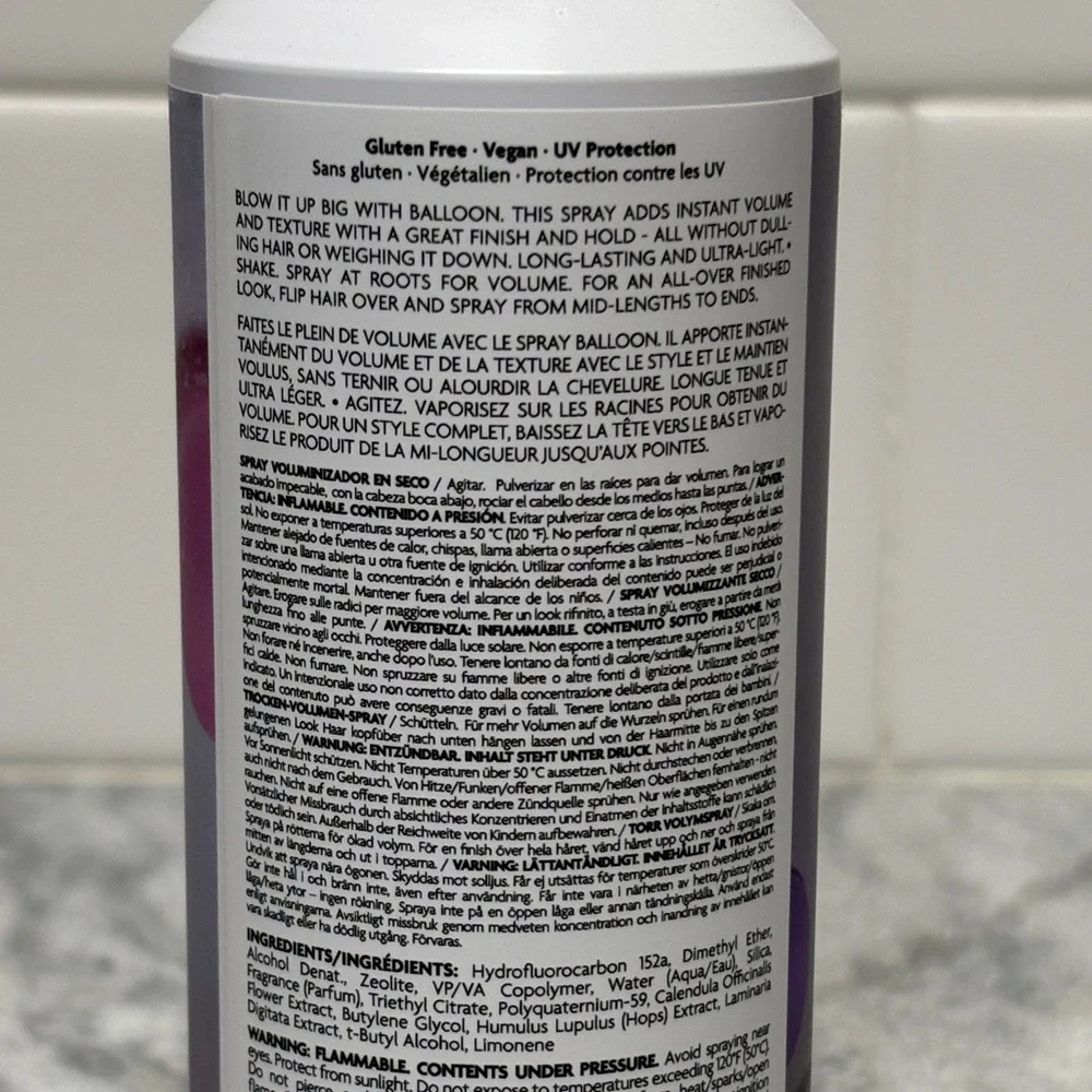 R+Co Balloon Dry Volume Spray with Multicolor Design